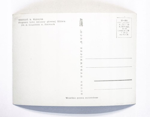 GIERŁOŻ k. KĘTRZYNA - FRAGMENT BYŁEJ KWATERY GŁÓWNEJ HITLERA l. 60