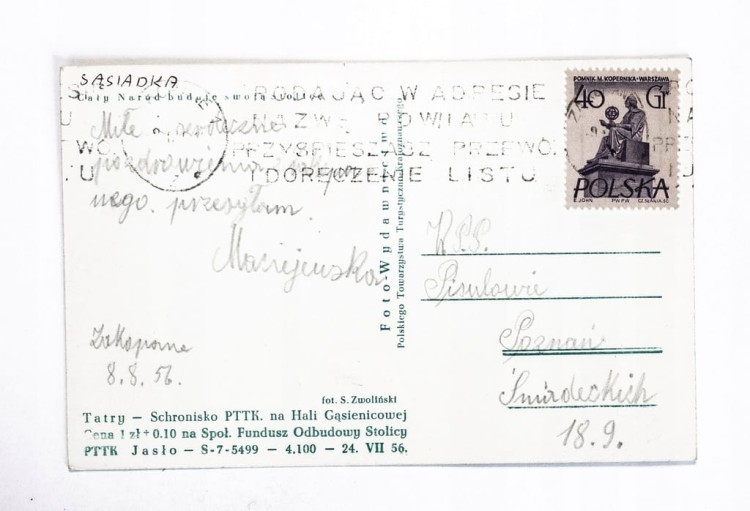 TATRY - SCHRONISKO PTTK NA HALI GĄSIENICOWEJ 1956