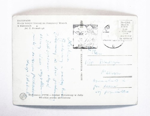 ZAKOPANE - STACJA KOLEJKI LINOWEJ NA KASPROWY WIERCH W KUŹNICACH l. 60