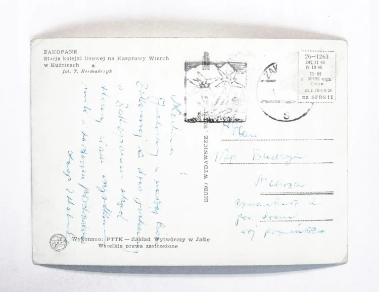 ZAKOPANE - STACJA KOLEJKI LINOWEJ NA KASPROWY WIERCH W KUŹNICACH l. 60