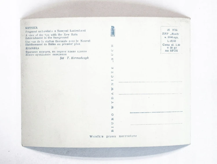 KRYNICA - UZDROWISKO Z NOWYMI ŁAZIENKAMI l. 60