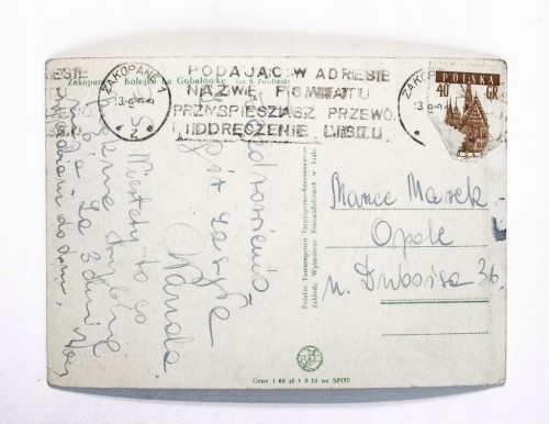 ZAKOPANE - KOLEJKA NA GUBAŁÓWKĘ 1959