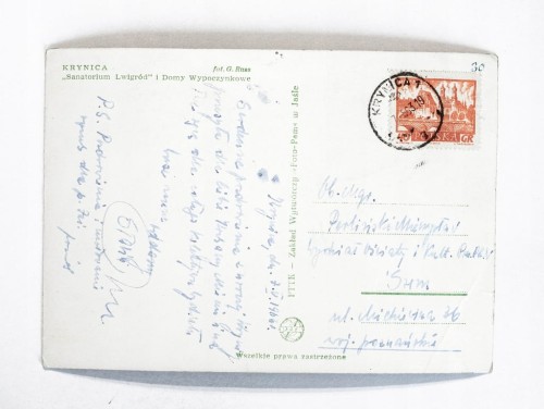 KRYNICA - SANATORIUM LWIGRÓD I DOMY WYPOCZYNKOWE 1963