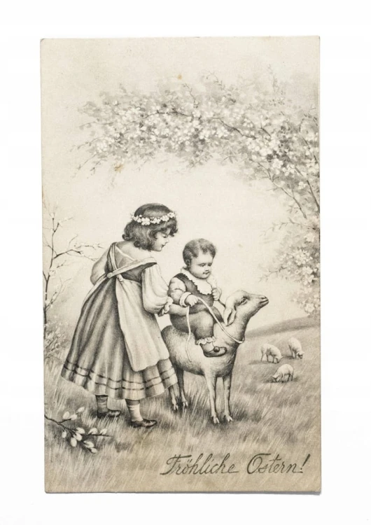 STARA POCZTÓWKA WIELKANOCNA - NIEMCY 1914