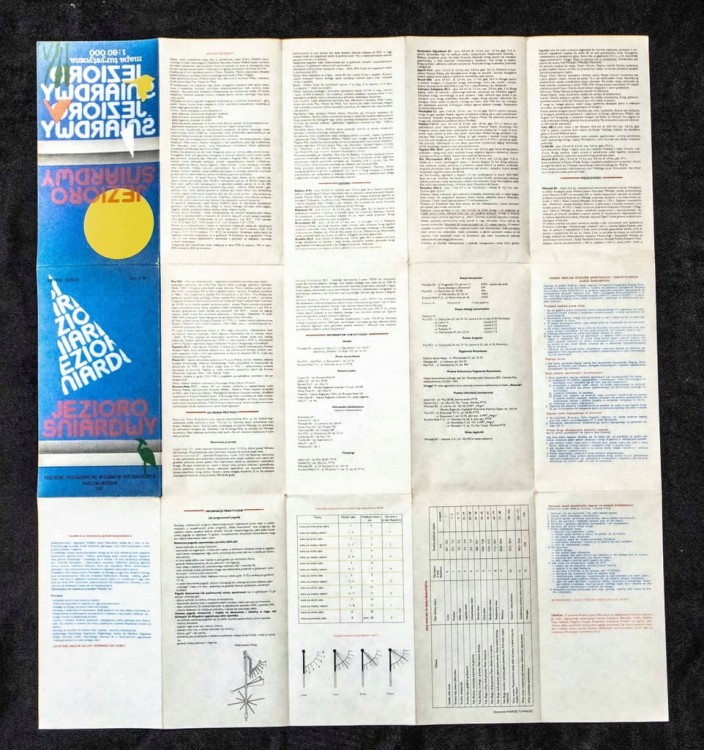 STARA MAPA TURYSTYCZNA - JEZIORO ŚNIARDWY 1987