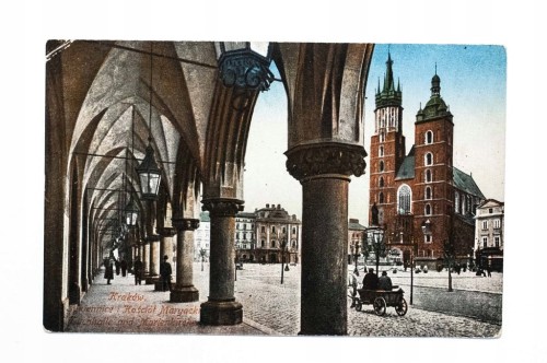 KRAKÓW - SUKIENNICE, KOŚCIÓŁ MARIACKI, RYNEK 1915