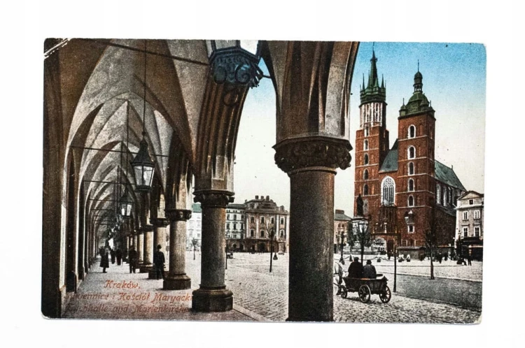 KRAKÓW - SUKIENNICE, KOŚCIÓŁ MARIACKI, RYNEK 1915