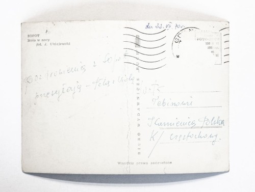 SOPOT - MOLO W NOCY 1970