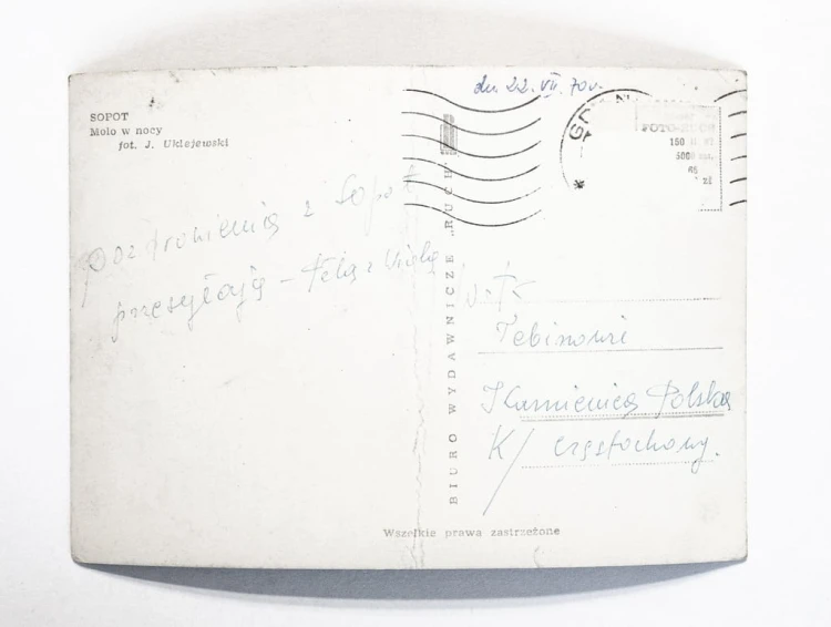 SOPOT - MOLO W NOCY 1970
