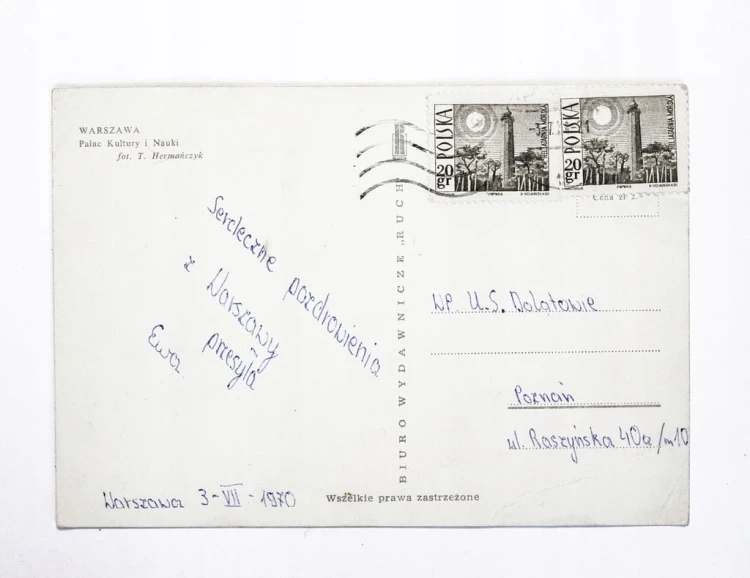 WARSZAWA - PAŁAC KULTURY I NAUKI 1970