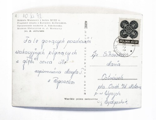 WARSZAWA - MAKIETA MIASTA Z KOŃCA XVIII w. 1972