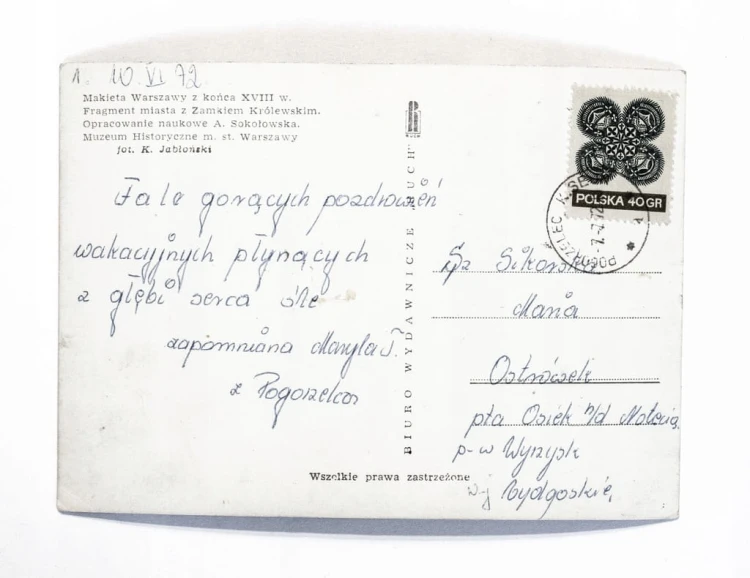 WARSZAWA - MAKIETA MIASTA Z KOŃCA XVIII w. 1972