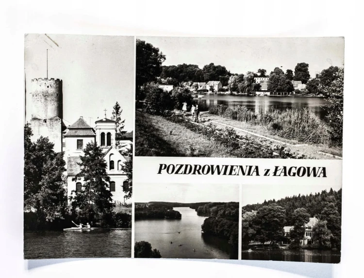 ŁAGÓW - ZAMEK, JEZIORO, DOM WYPOCZYNKOWY l. 60/70