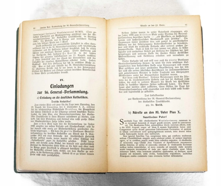 STARA KSIĄŻKA NIEMIECCY KATOLICY WE WROCŁAWIU, WROCŁAW 1909