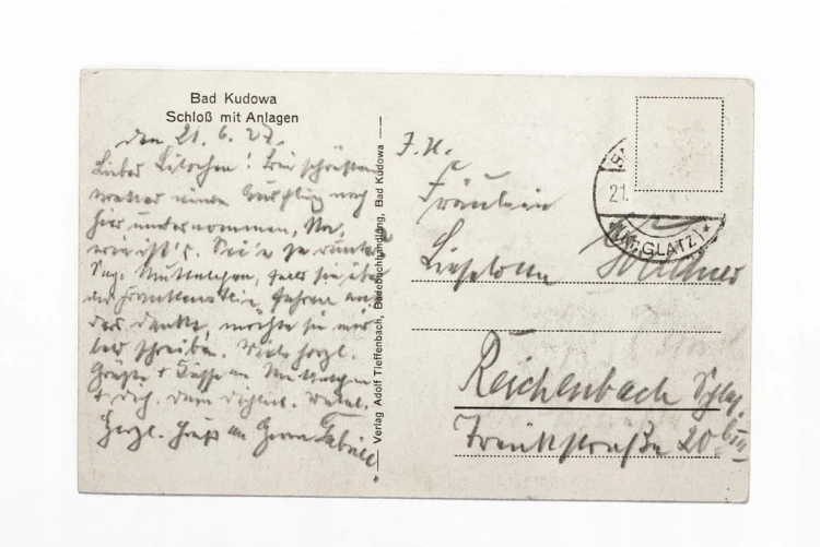KUDOWA ZDRÓJ - ZAMEK W PARKU 1927