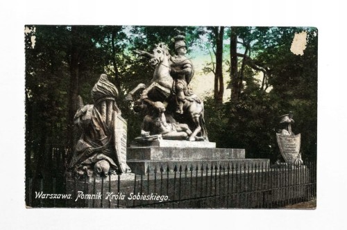 WARSZAWA - POMNIK KRÓLA SOBIESKIEGO, pocz. XX w.