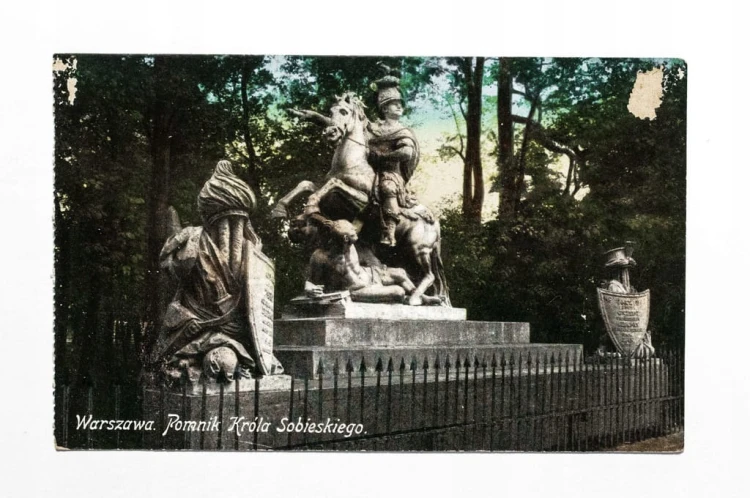 WARSZAWA - POMNIK KRÓLA SOBIESKIEGO, pocz. XX w.