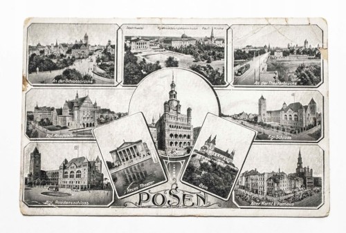 POZNAŃ - RATUSZ, ZAMEK, PANORAMA pocz. XX w.