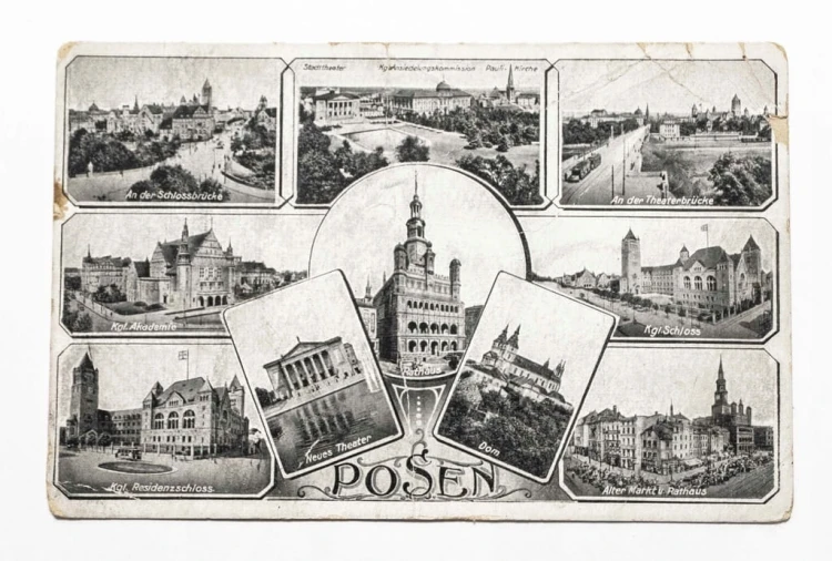 POZNAŃ - RATUSZ, ZAMEK, PANORAMA pocz. XX w.