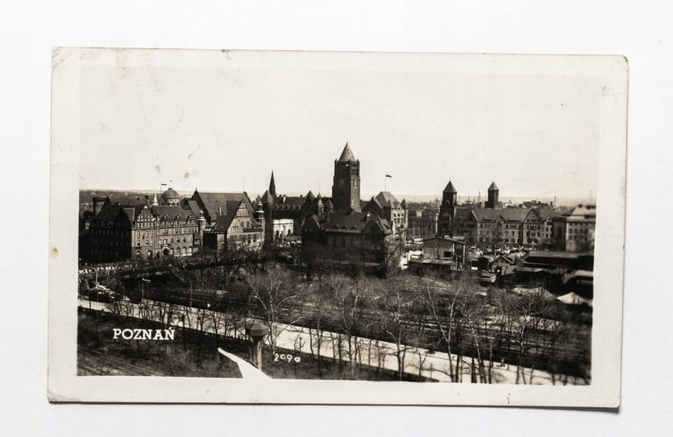 POZNAŃ - POCHÓD NARODOWY, PANORAMA, ZAMEK, POMNIK SERCA JEZUSOWEGO 1934