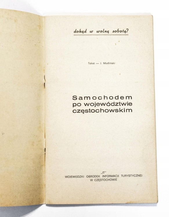 STARA KSIĄŻKA SAMOCHODEM PO WOJEWÓDZTWIE CZĘSTOCHOWSKIM