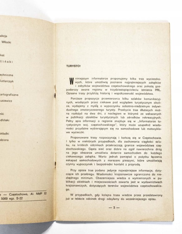STARA KSIĄŻKA SAMOCHODEM PO WOJEWÓDZTWIE CZĘSTOCHOWSKIM