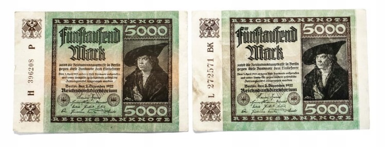 NIEMCY - ZESTAW 5000 MAREK 1922