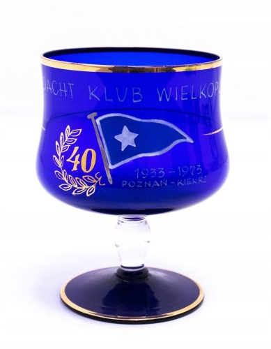 STARY SZKLANY KIELICH - 40 LAT JACHT KLUB WIELKOPOLSKI POZNAŃ - KIEKRZ 1973