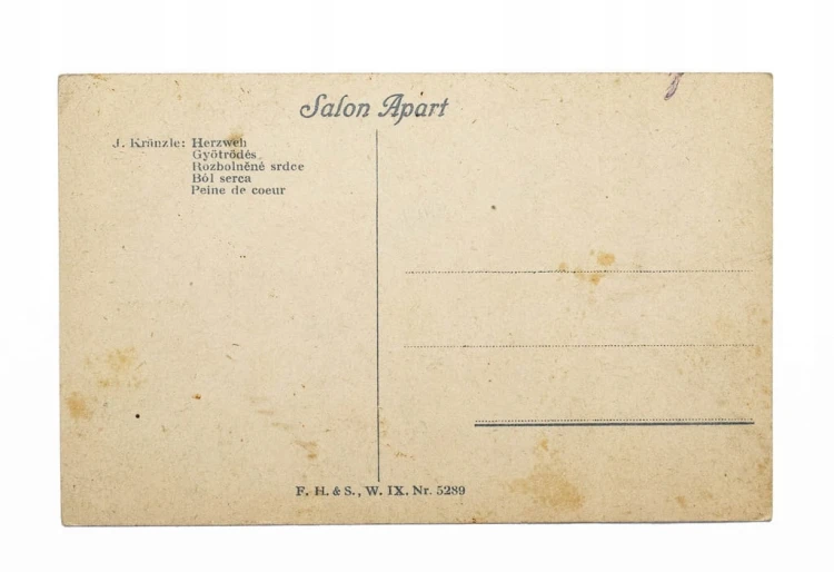 STARA POCZTÓWKA - MALARSTWO, J. HRANZLE