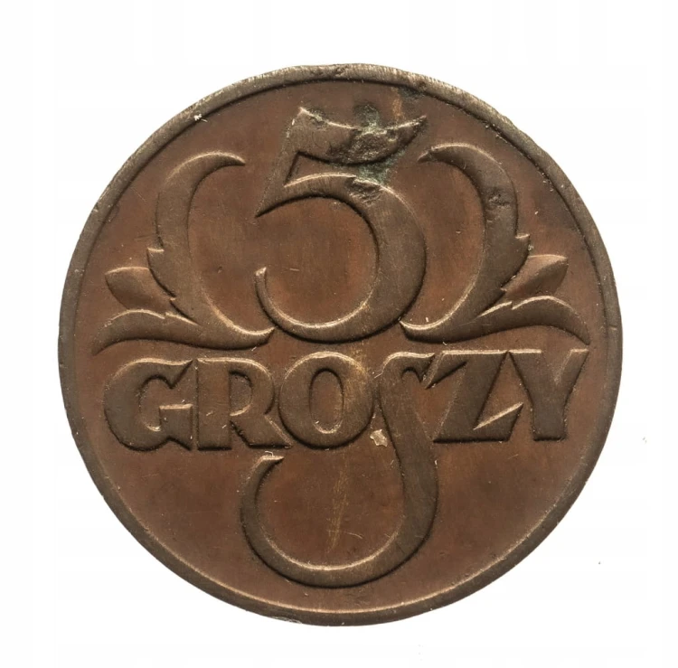 5 groszy 1938, Warszawa. st.3+