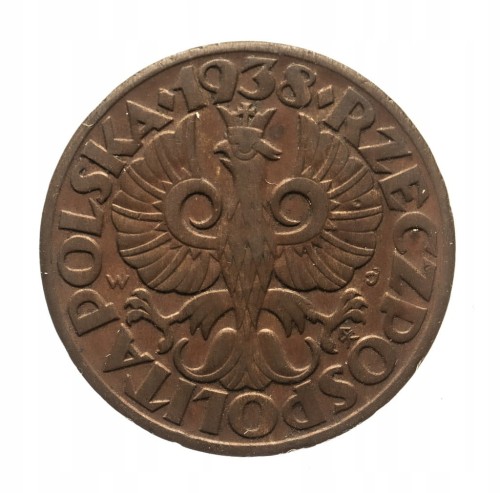 5 groszy 1938, Warszawa. st.3+