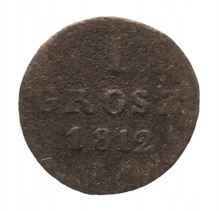 Ks. Warszawskie 1807-15, grosz 1812 I.B., Warszawa