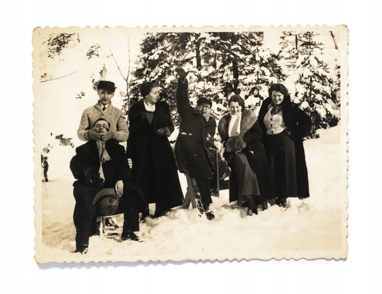 STARA FOTOGRAFIA - ZIMĄ W GÓRACH, ZAKOPANE - DOLINA BIAŁEGO 1935
