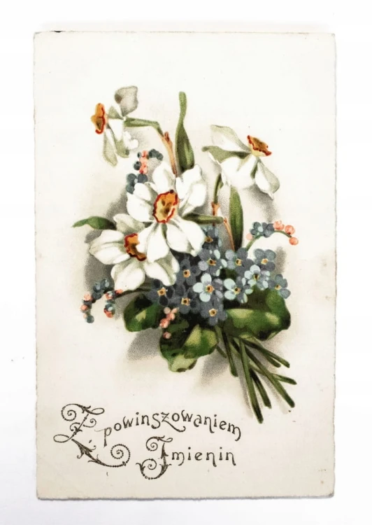 POCZTÓWKA IMIENINOWA - ŁÓDŹ / POZNAŃ (OSTRÓWEK) 1929