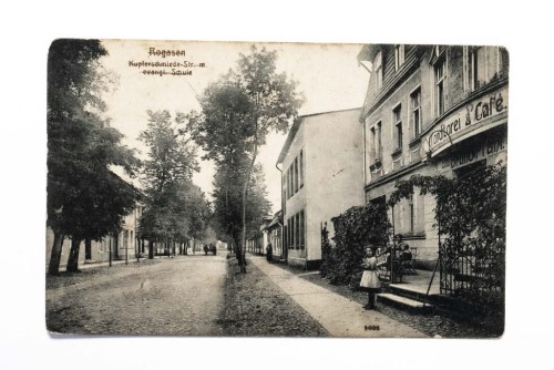 ROGOŹNO - ULICA KOTLARSKA, SZKOŁA EWANGELICKA 1900