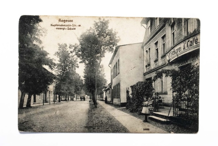 ROGOŹNO - ULICA KOTLARSKA, SZKOŁA EWANGELICKA 1900
