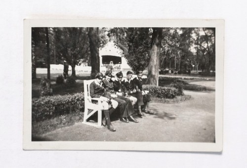 STARA FOTOGRAFIA - WYCIECZKA SZKOLNA, INOWROCŁAW 1937