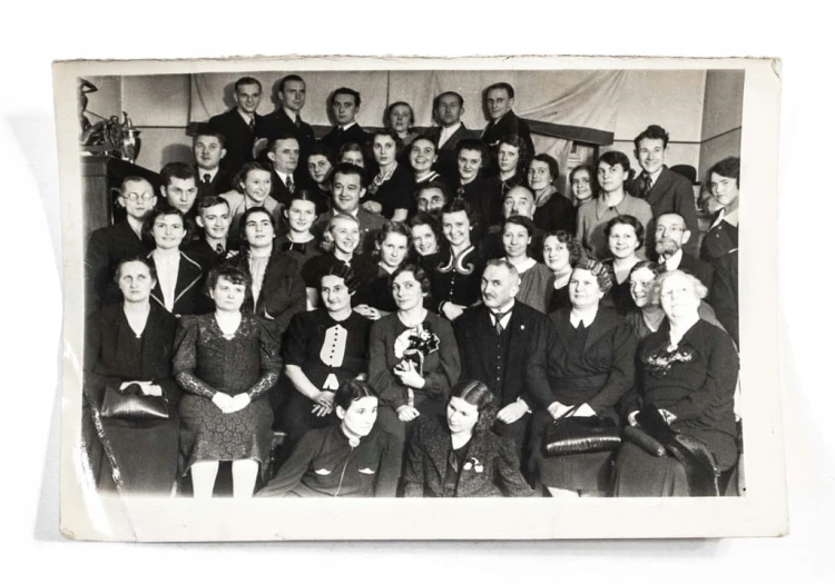 STARA FOTOGRAFIA - OPŁATEK, TOWARZYSTWO SOKÓŁ, POZNAŃ 1938