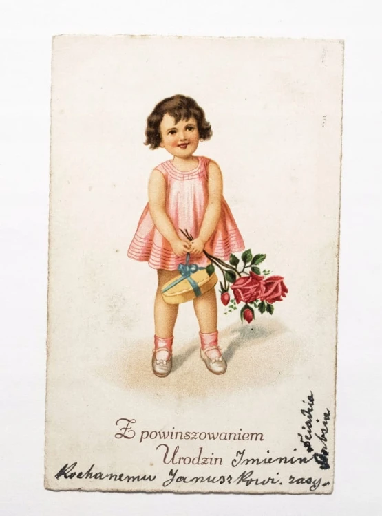 STARA POCZTÓWKA IMIENINOWA - POZNAŃ II RP