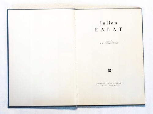 STARA KSIĄŻKA MALARZ JULIAN FAŁAT 1964