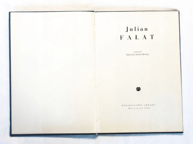 STARA KSIĄŻKA MALARZ JULIAN FAŁAT 1964