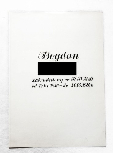 DYPLOM ZA DŁUGOLETNIĄ PRACĘ - KPRD POZNAŃ 1981