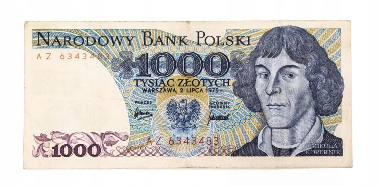 Polska, PRL (1944 - 1989), 1000 ZŁOTYCH 2.07.1975, seria AZ