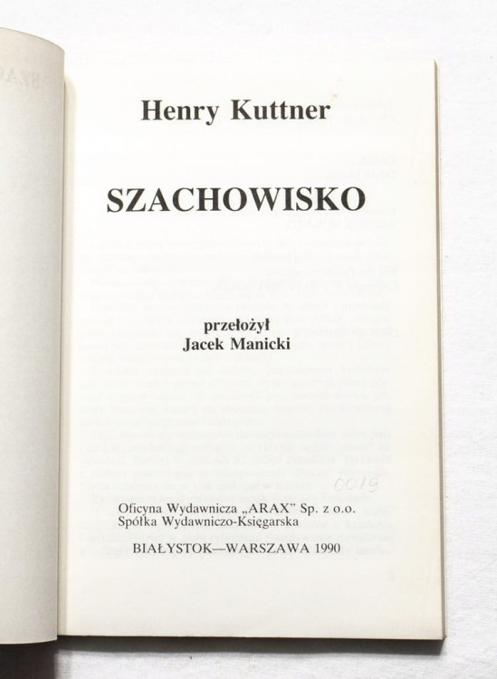 STARA KSIĄŻKA SZACHY - SZACHOWISKO 1990