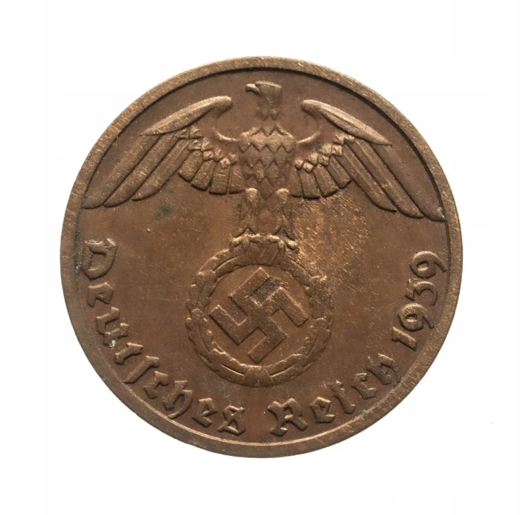Niemcy, 1 reichspfennig 1939 A st.3+
