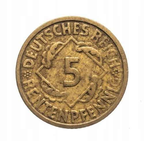 Niemcy, 5 RENTENPFENNIG - 1924 A st.3