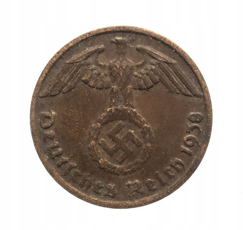 Niemcy, 1 reichspfennig 1938 A st.3+