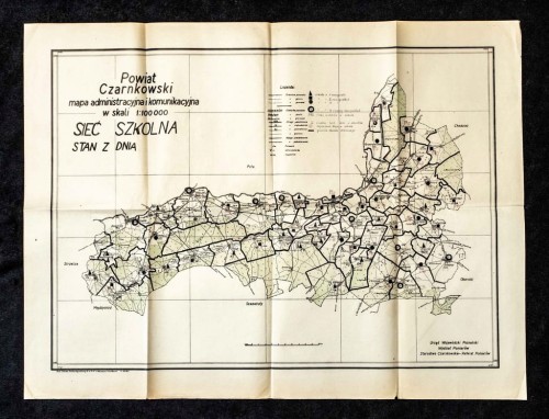 STARA MAPA - POWIAT CZARNKOWSKI, SIEĆ SZKOLNA