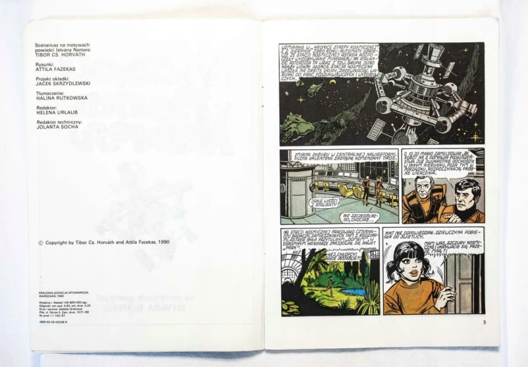 KOMIKS W NIEWOLI U PIRATÓW KOSMOSU 1990