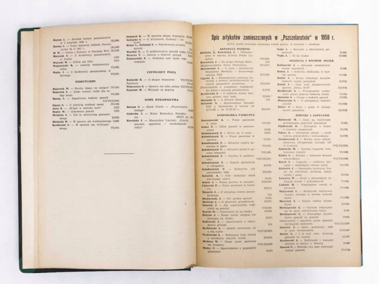 STARE CZASOPISMO - PSZCZELARSTWO, ROCZNIK 1958 / 1959